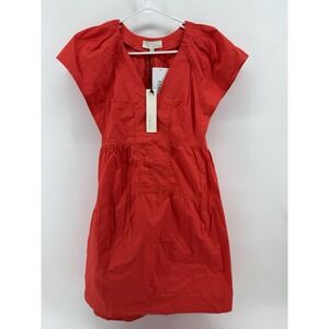 Pinch Caitlyn Sleeveless Tiered Mini Dress Size S Spiced Coral NWT